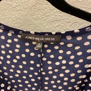 Jones Wear Dresses - Navy polka dot polyester dress Jones Wear Dresses - Navy polka dot polyester dress